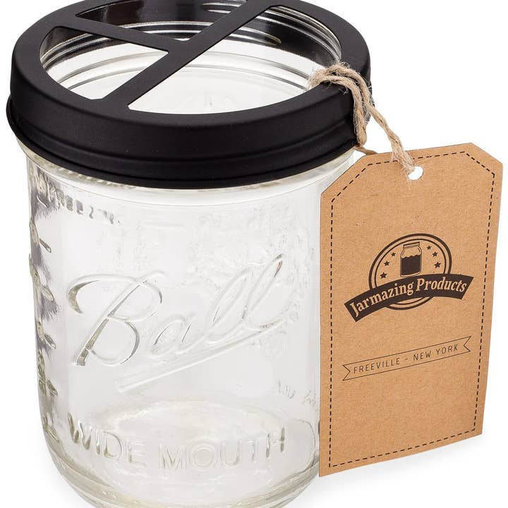 Fresh Start 16oz Mason Jar Toothbrush Holder