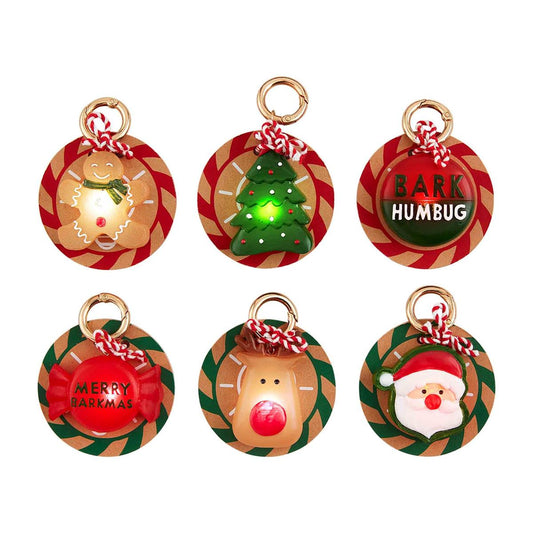 Christmas Light-Up Dog Collar Charms