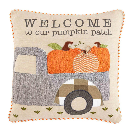 Welcome Pumpkin Truck Pillow