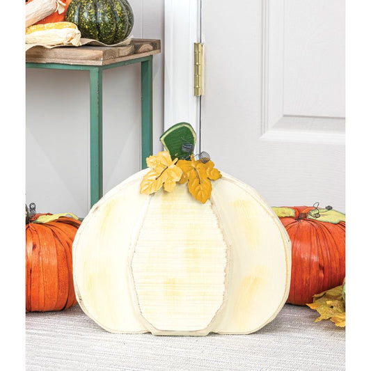 White Wooden Pumpkin