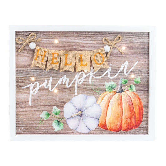 Banner Pumpkin Wooden Sign