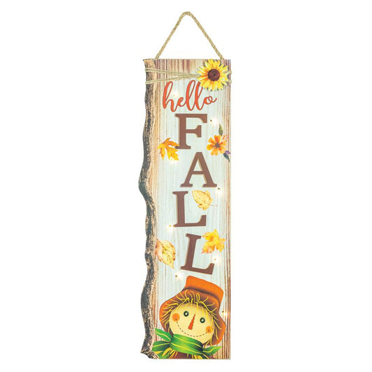 Hello Fall Light Up Wooden Sign