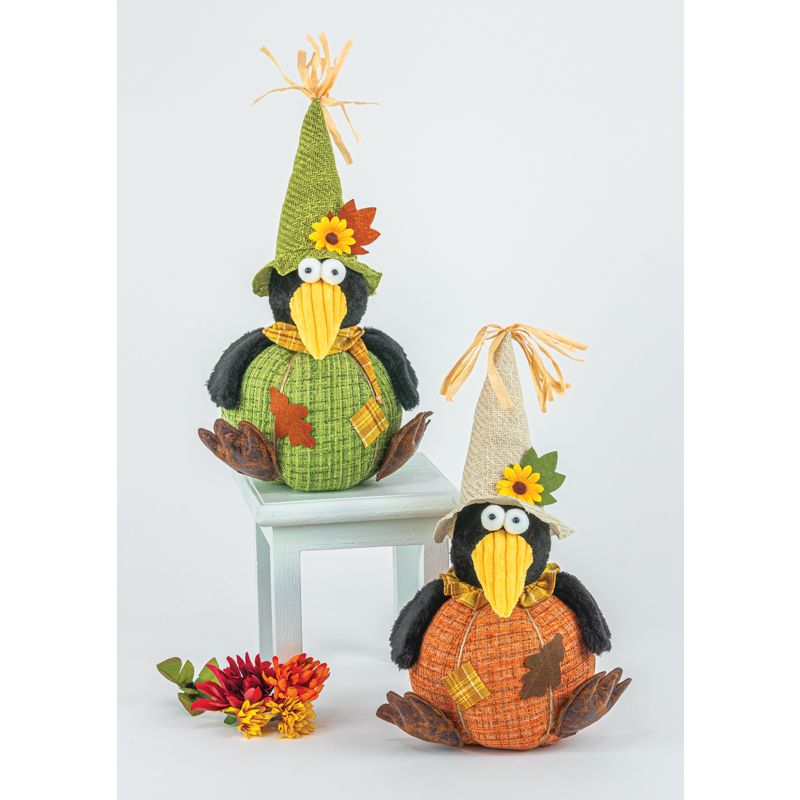 Fall Crow Pumpkin Sitter (Assorted)