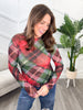 Reg/Plus-Shimmer Season Plaid Mesh Top **Preorder**