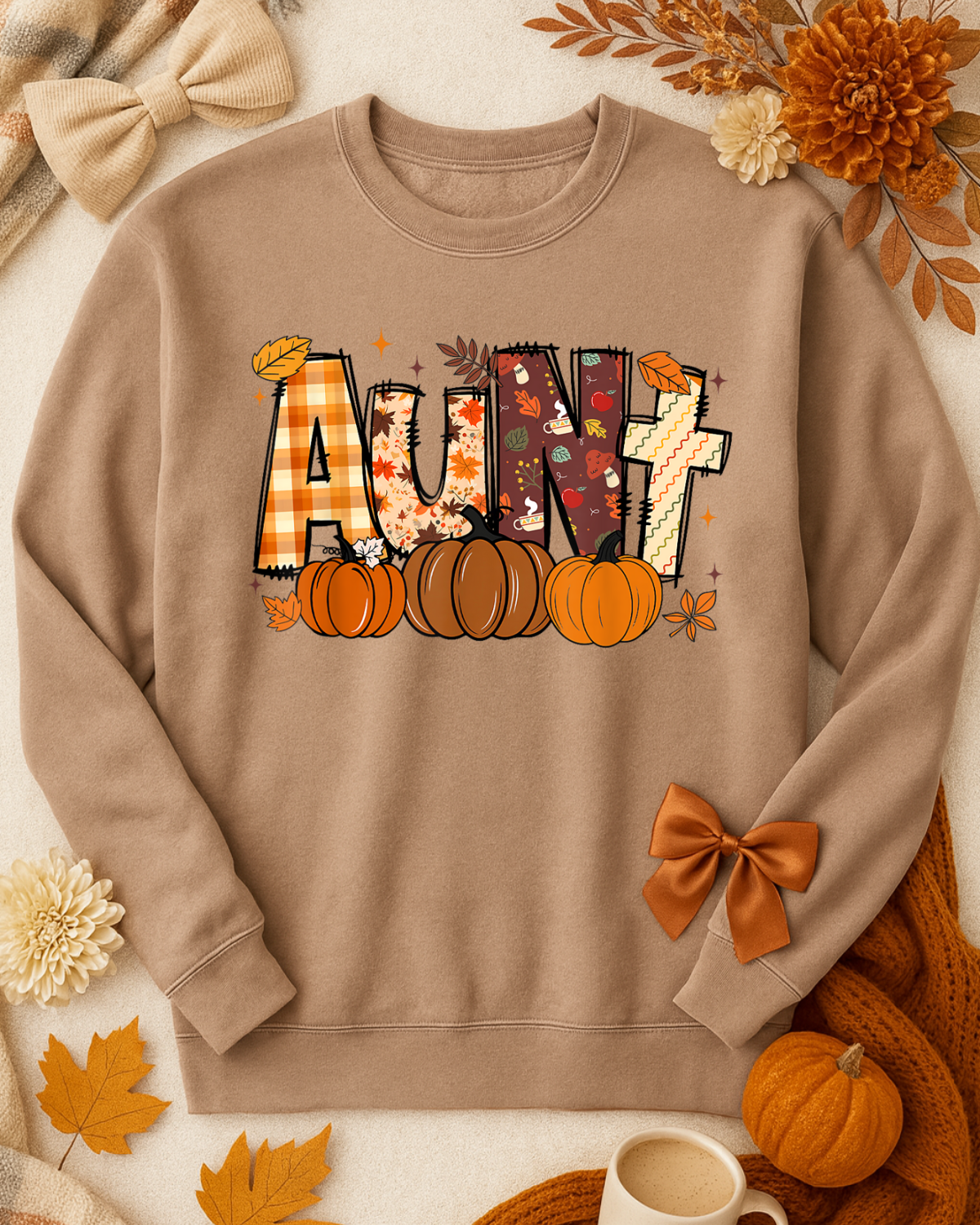 Brown Fall Customizable Mama Sweatshirt