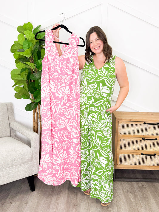 Reg/Plus-Tropical Potential Jumpsuit