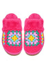 C.C. Multi-Colored Crochet Faux Fur Slippers