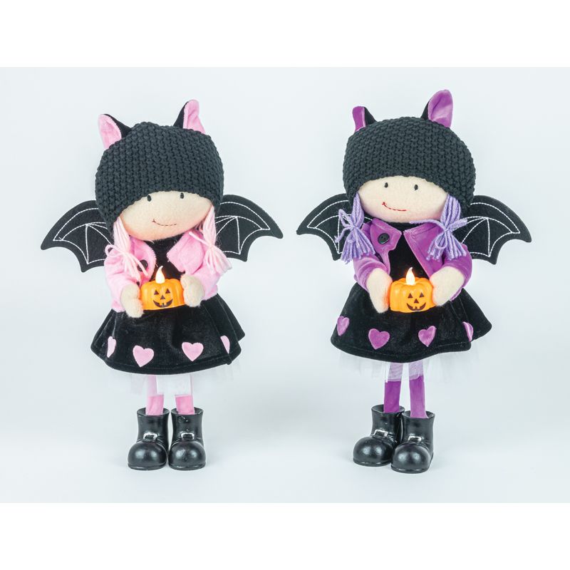 Bat Girl Pumpkin Light Up Stander