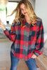 Reg/Plus- Staying On Trend Plaid Top