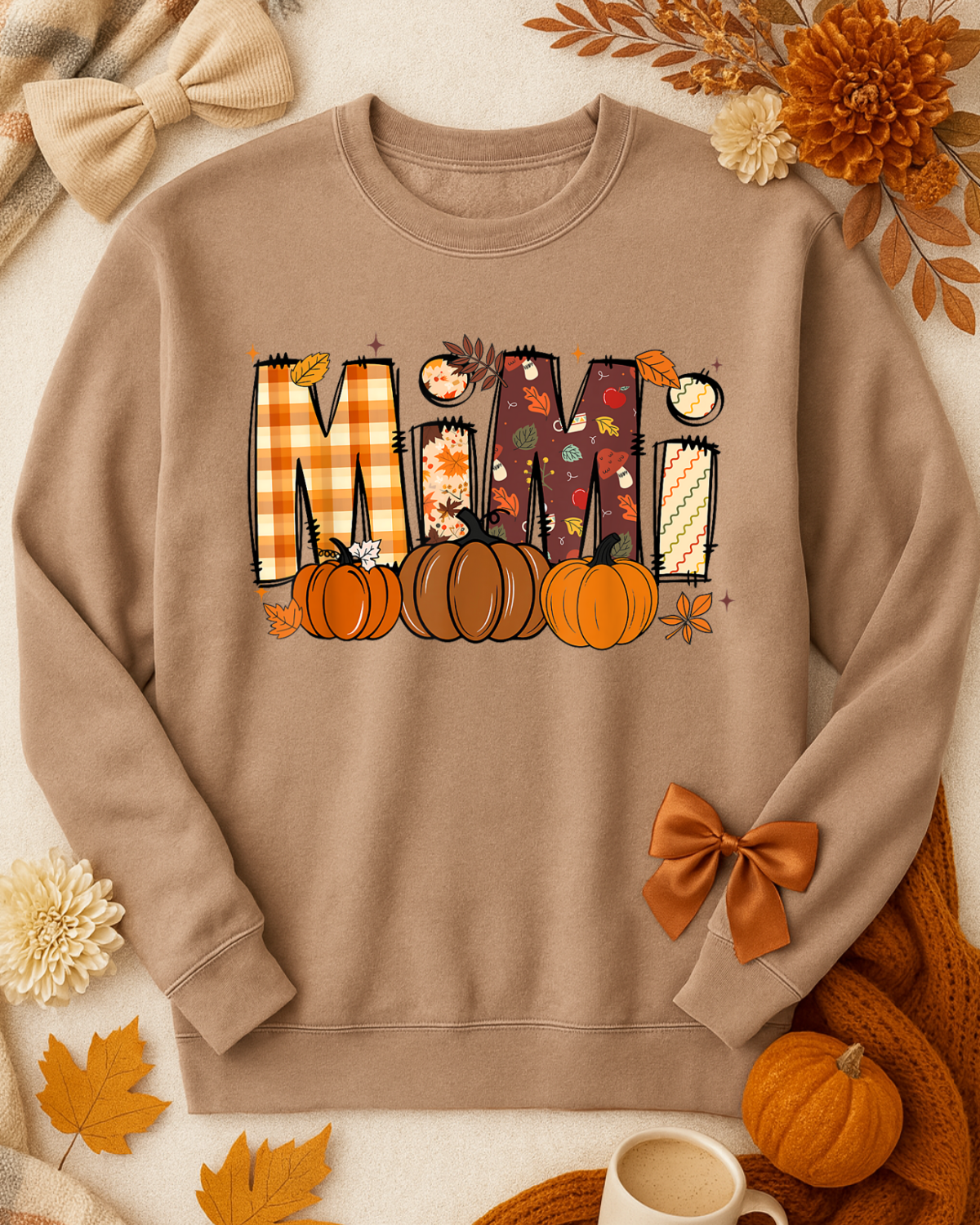 Brown Fall Customizable Mama Sweatshirt