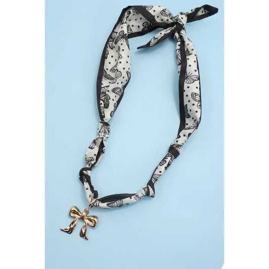 Handcrafted Scarf Interchangeable Charm Necklace