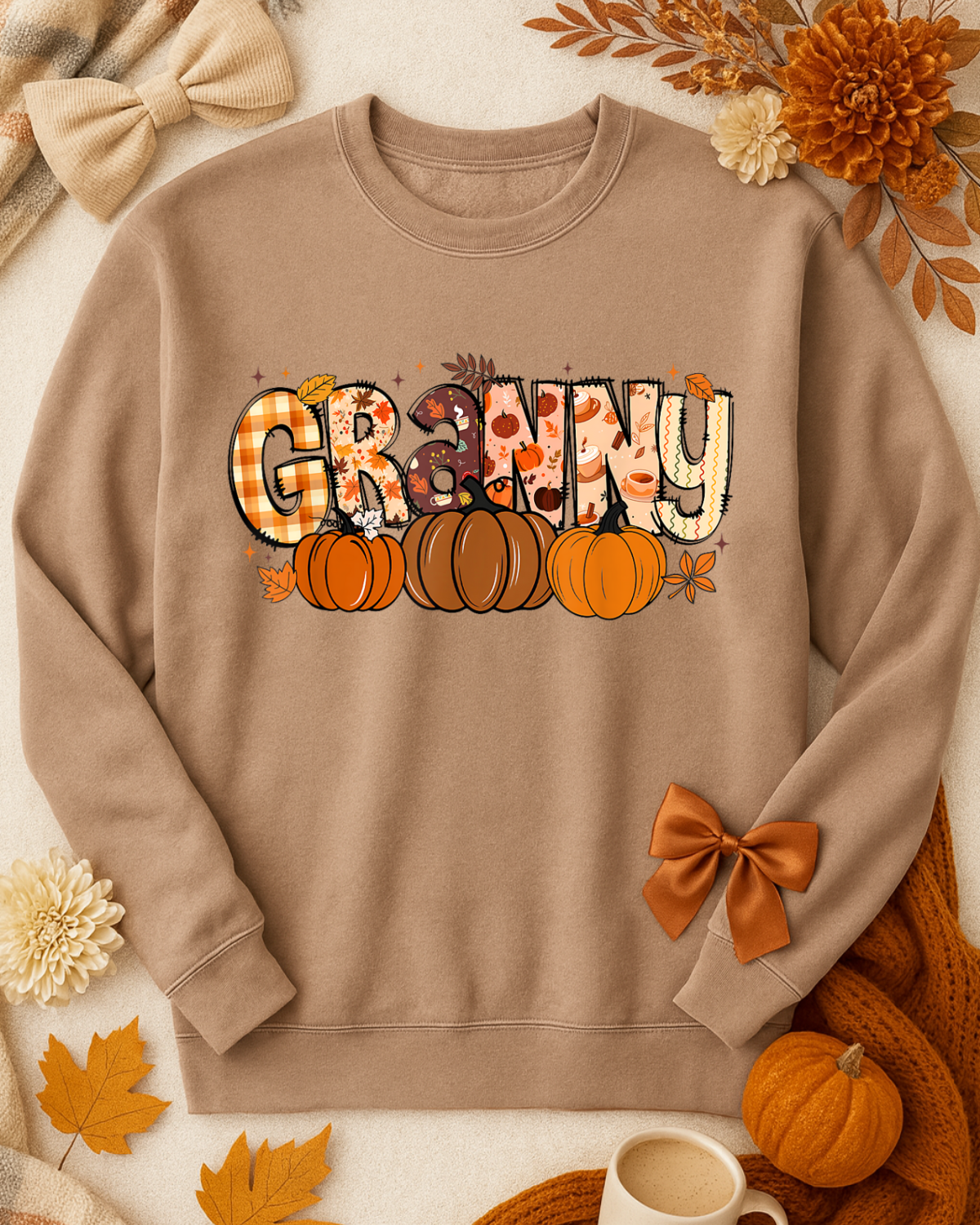 Brown Fall Customizable Mama Sweatshirt