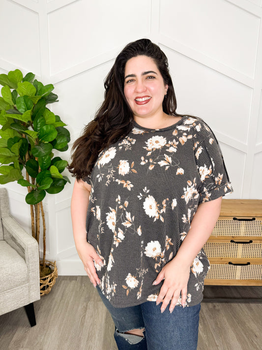Reg/Plus-Secret Garden Floral Top