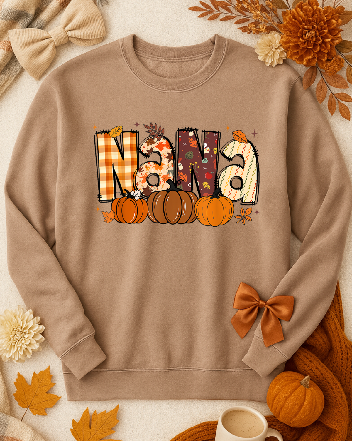 Brown Fall Customizable Mama Sweatshirt