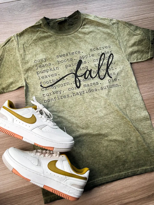 Reg/Plus-Fall Description Oil Washed Tee