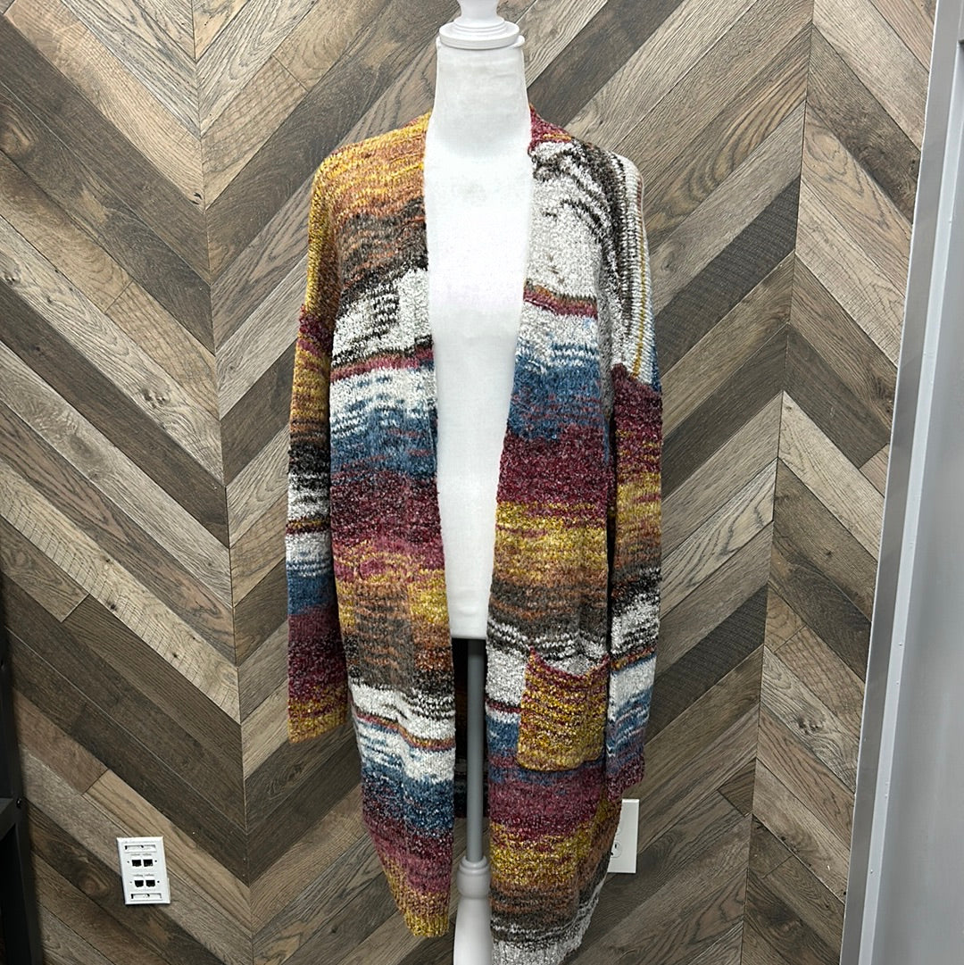 Reg/Plus-Just Because Multicolored Cardigan