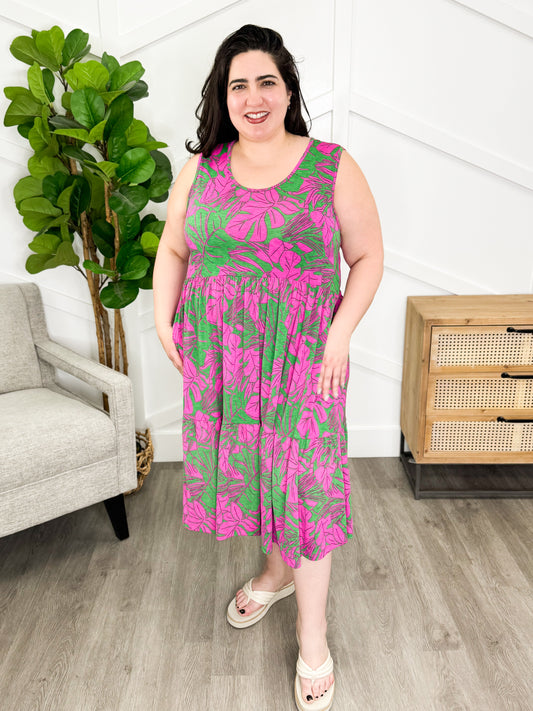 Reg/Plus-Bright and Tropical Dress