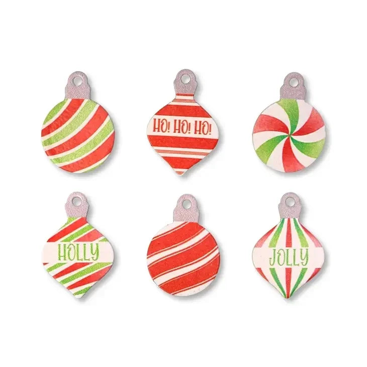 Holly Jolly Ornament Magnet s/6