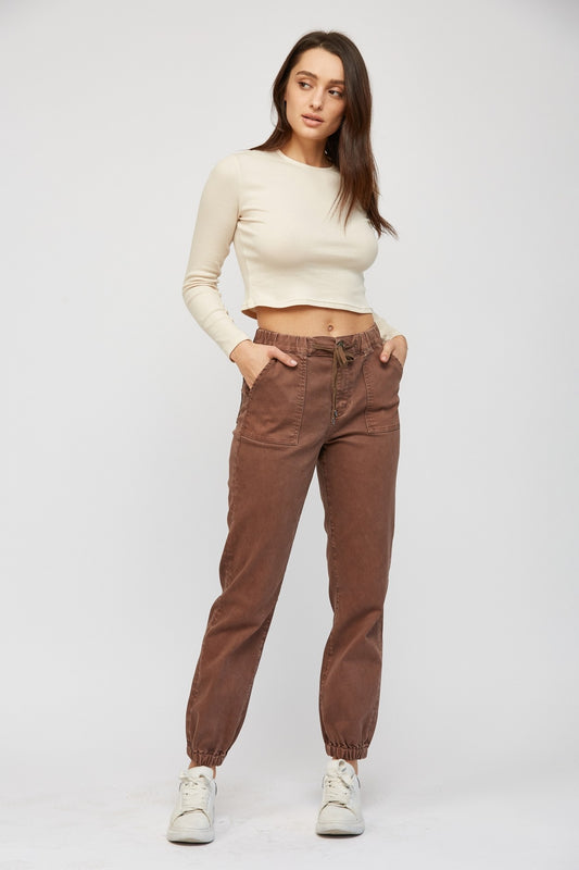 High Rise Jogger Crop MDP-G3164CO
