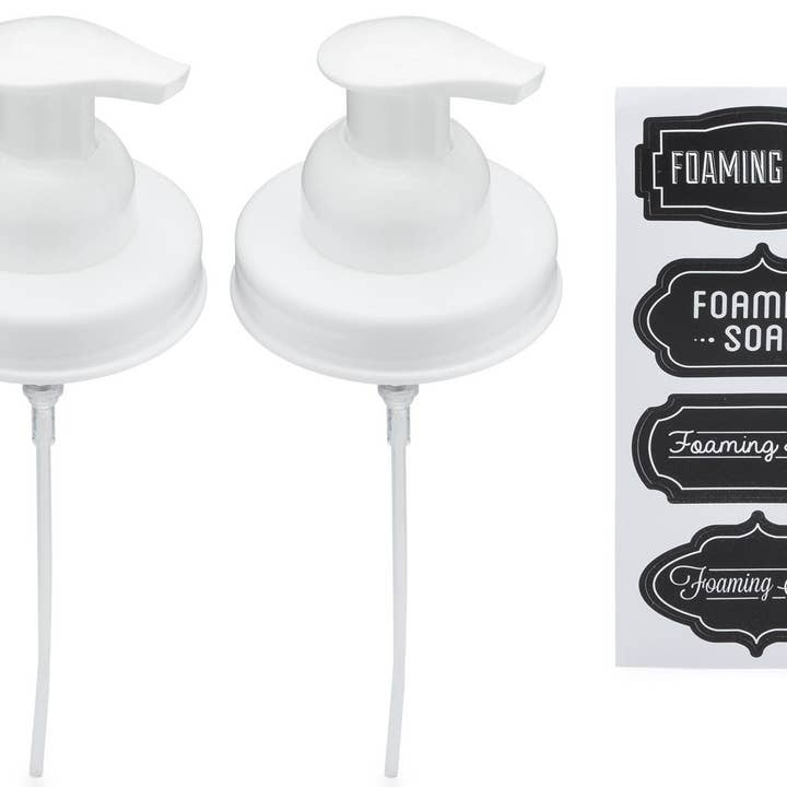 Mason Jar Foaming Soap Dispenser Lids (Two Pack)