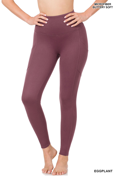 The BEST Eggplant Leggings ( WITH POCKETS!)