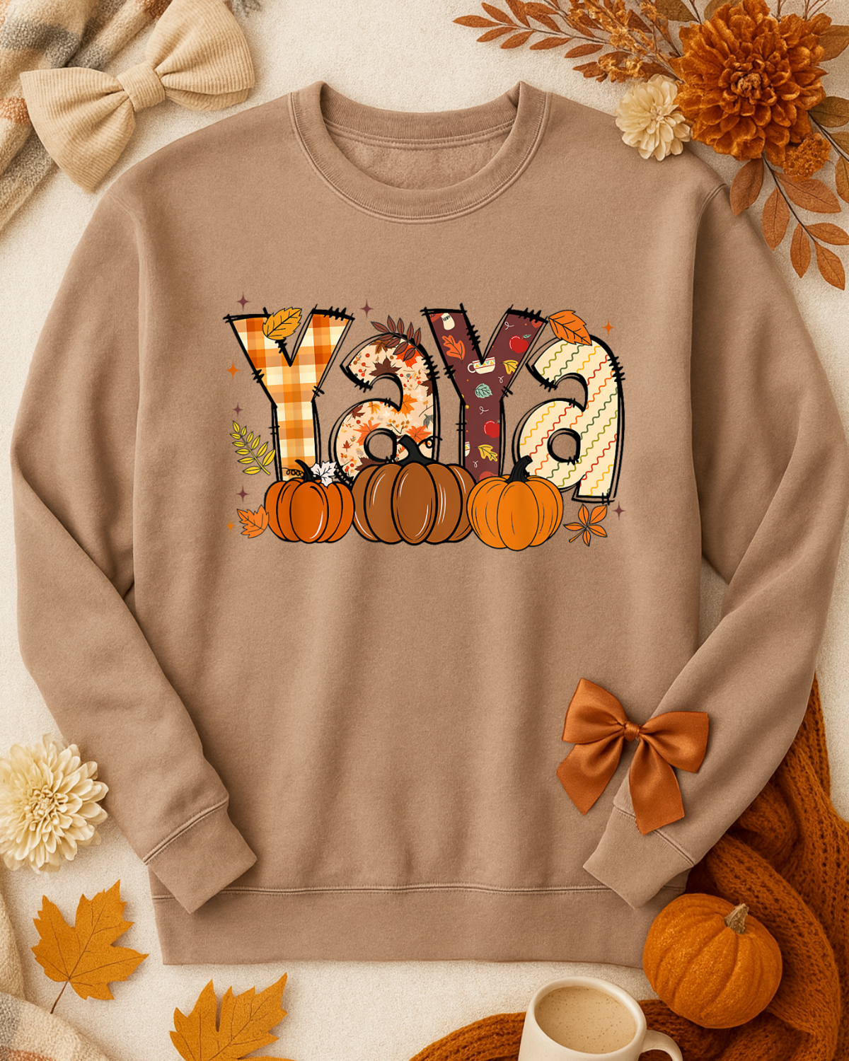 Brown Fall Customizable Mama Sweatshirt