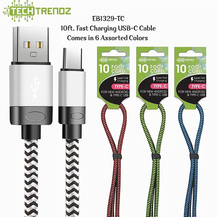 Type C -10Ft Quick Charging Cable