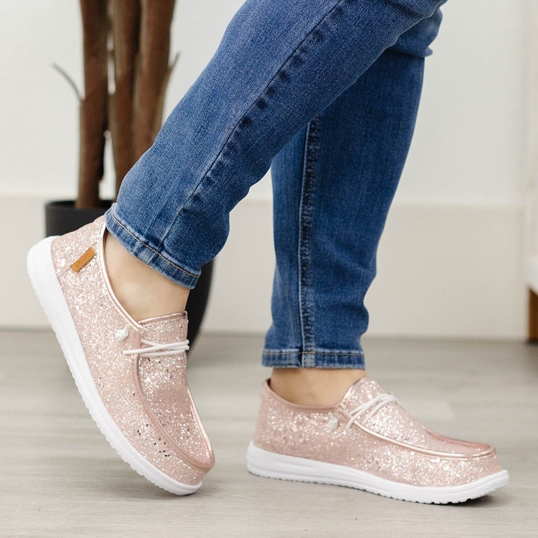 Light Pink Glitter Kayak Shoe By Corky's