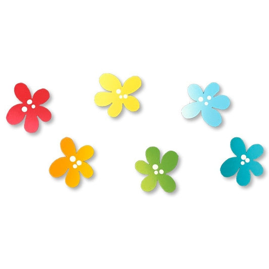 Rainbow Flower Magnets s/6 (Assorted)