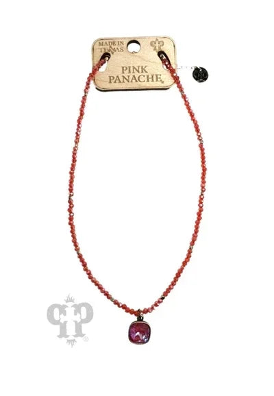 Fuchsia Bead Necklace by Pink Panache