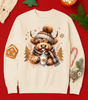 Winter Highland Cow Tee (4 Shirt Options)