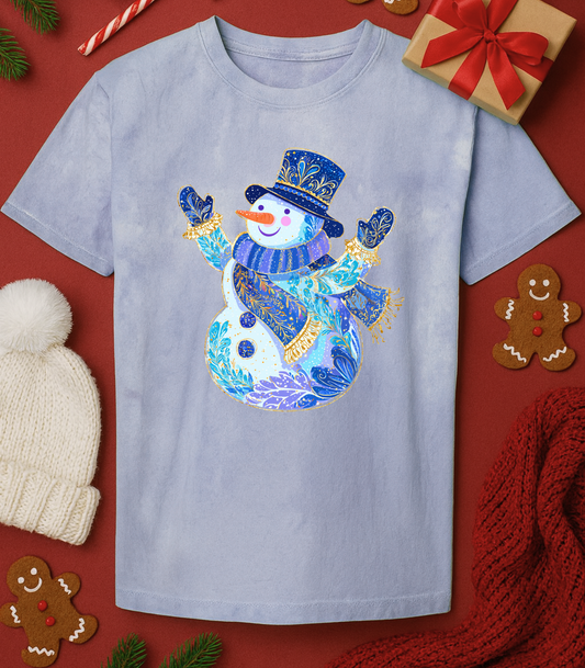 Blue Snowman Tee (4 Shirt Options)