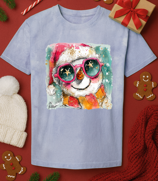 Snowman Sketch Tee (4 Shirt Options)
