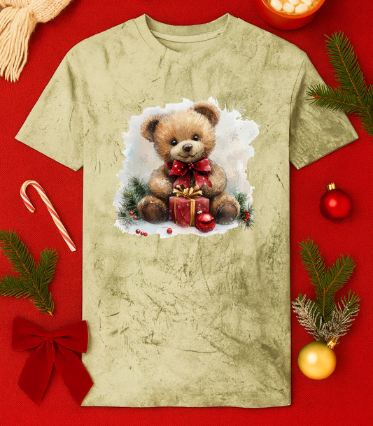 Bear With Present Graphic Top (4 Shirt Options)