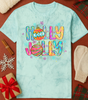 Holly Jolly Lettering Tee (4 Shirt Options)