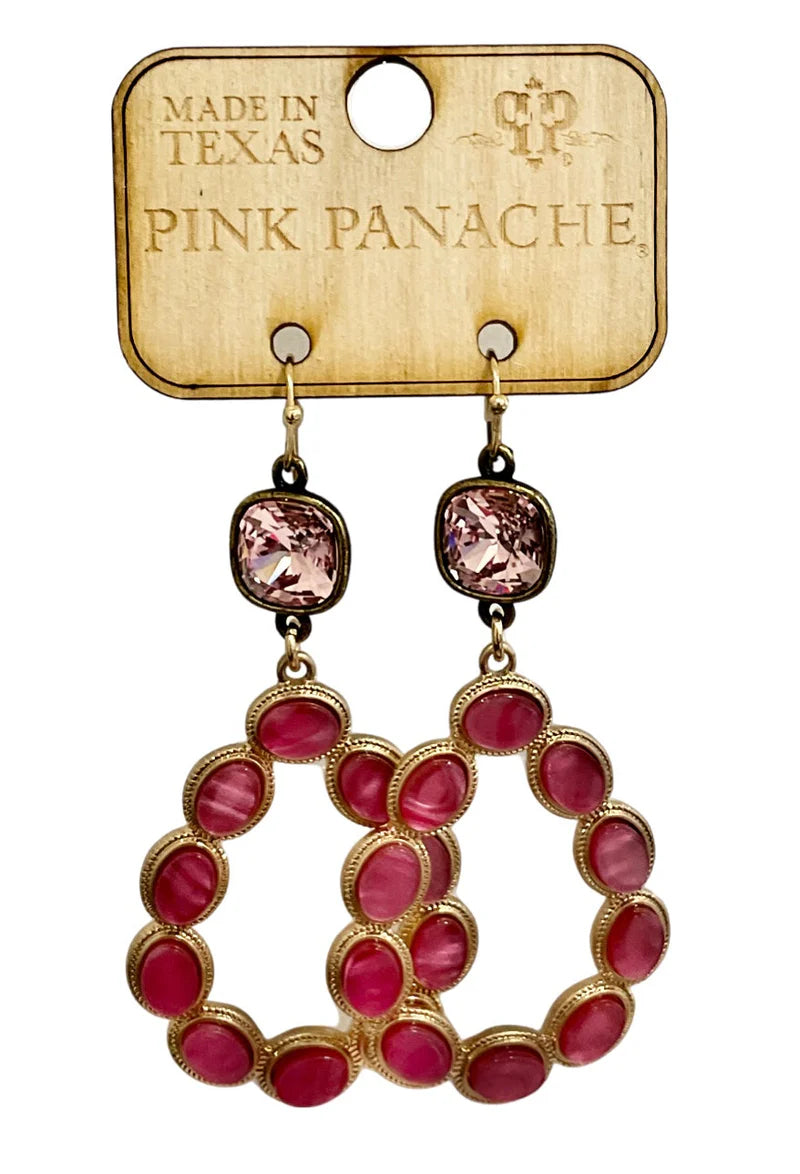 Pink Teardrop Earring By Pink Panache