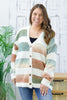 Reg/Plus-Hidden Treasure Stripe Cardigan