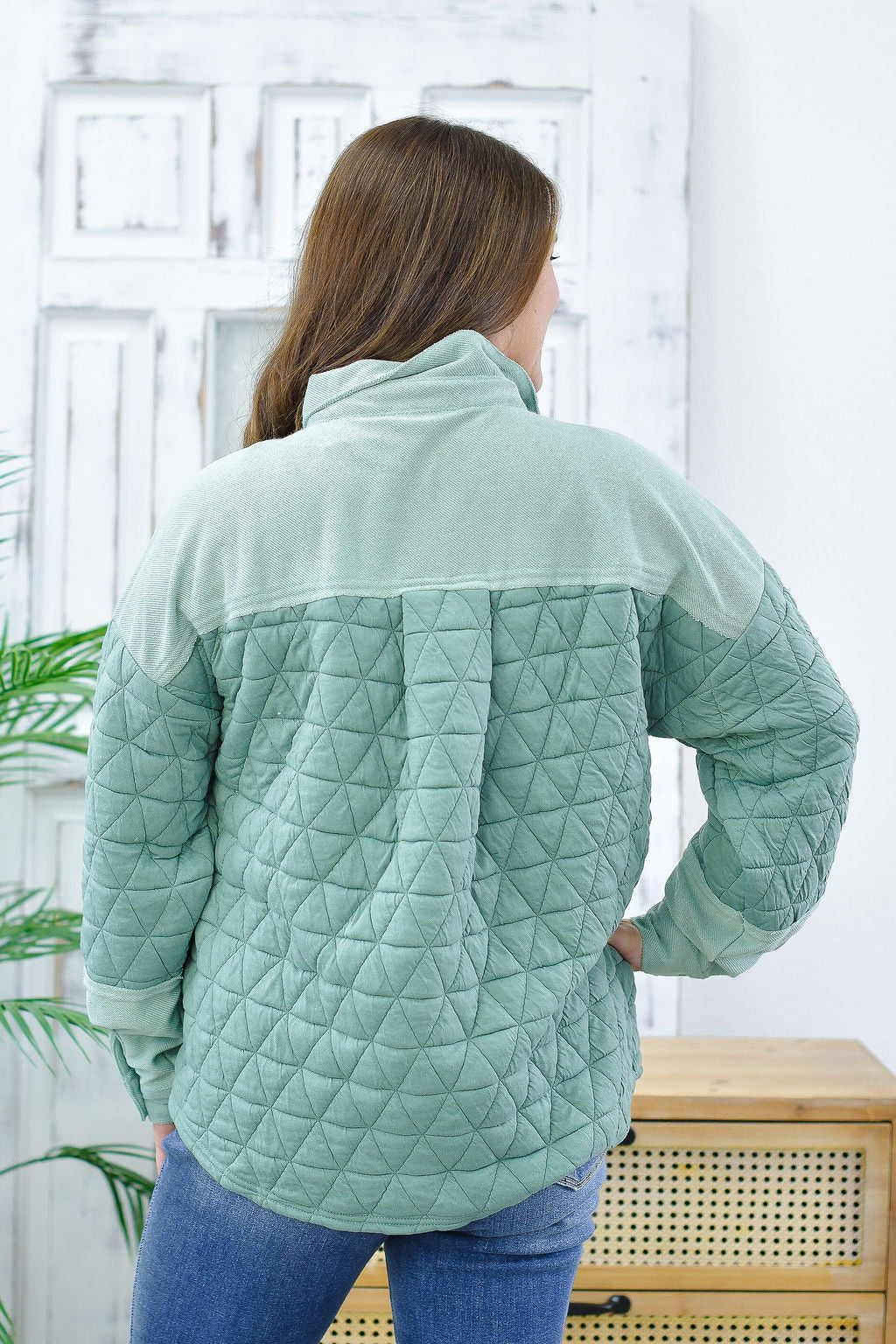 Reg/Plus- Finding My Courage Quilted Shacket