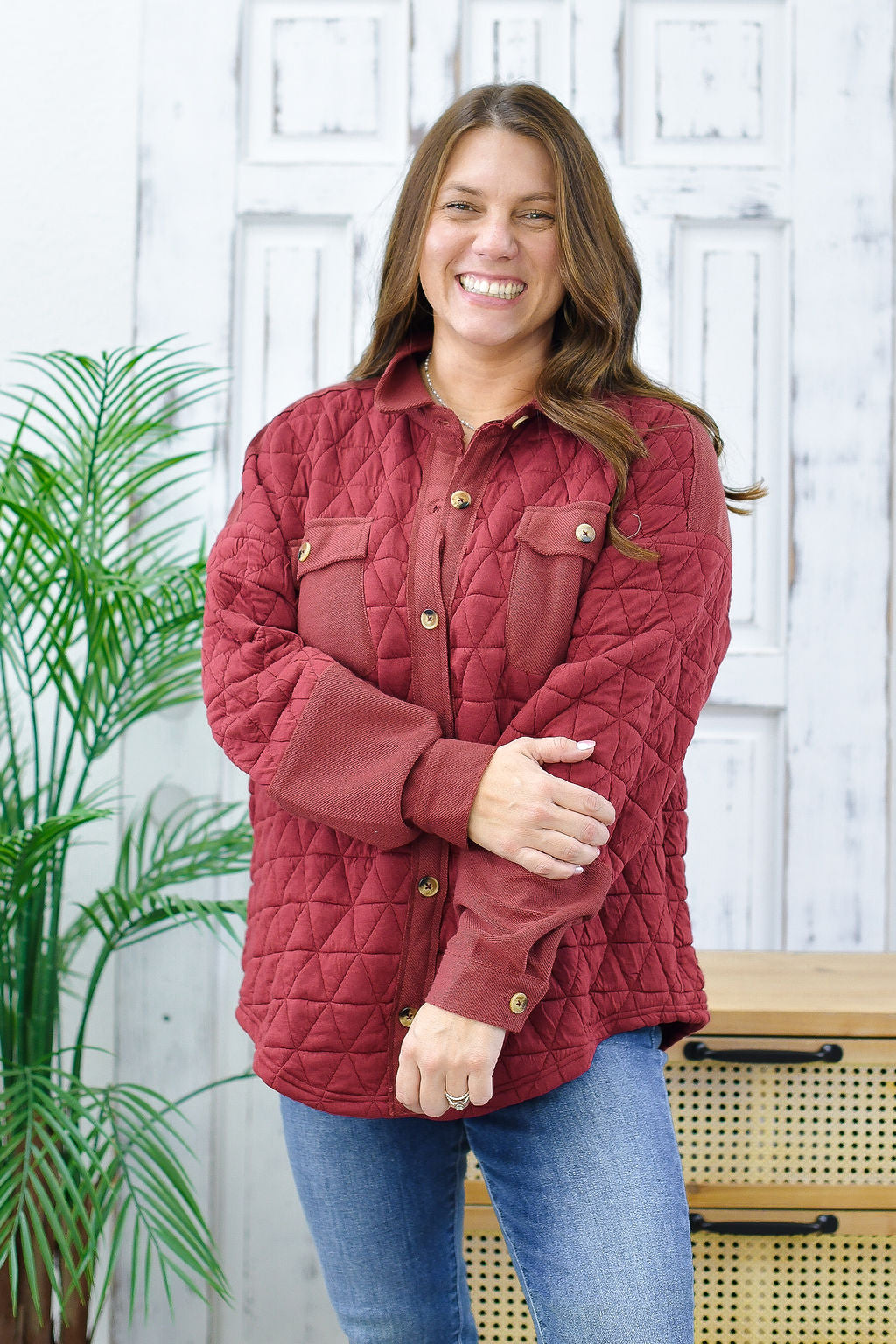 Reg/Plus- Finding My Courage Quilted Shacket