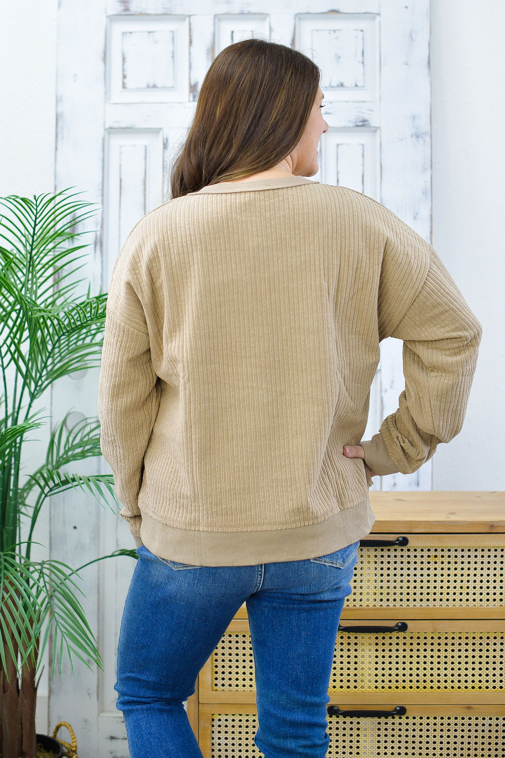 Reg/Plus- So Relatable Long Sleeve Top