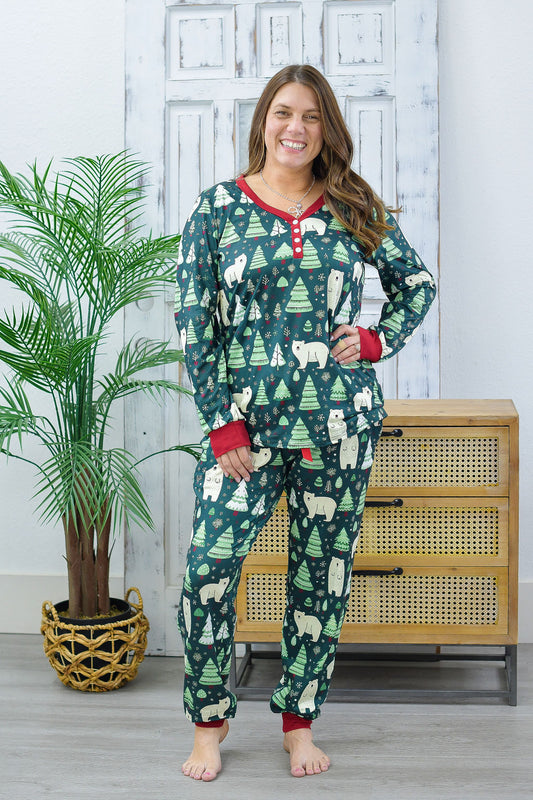 Reg/Plus-Polar Bear PJ's (Long Sleeve & Jogger)