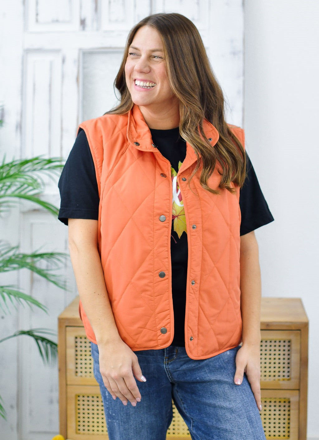 Reg/Plus- Cozy Nights Quilted Vest