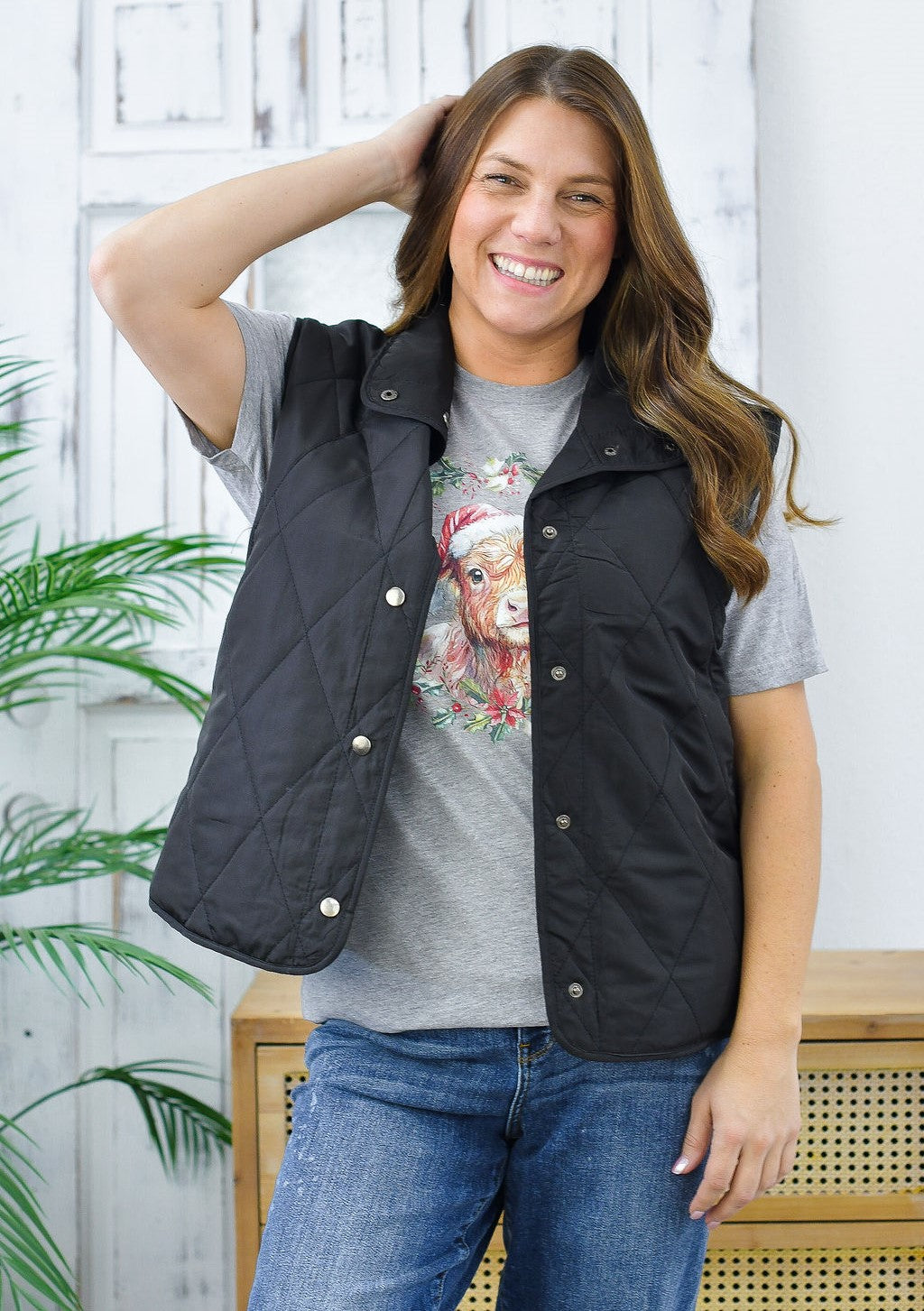 Reg/Plus- Cozy Nights Quilted Vest