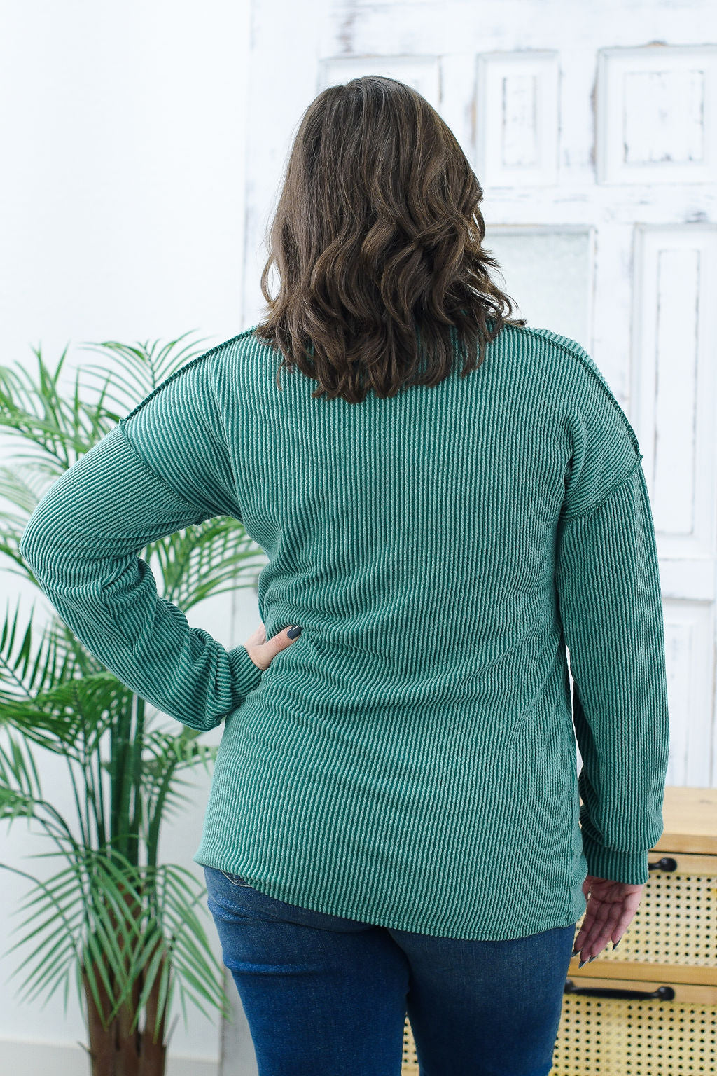 Reg/Plus- Be Merry Ribbed Long Sleeve Top