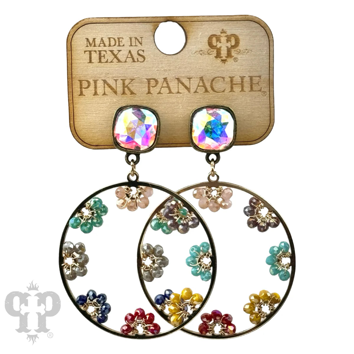Circle Flower Earring By Pink Panache