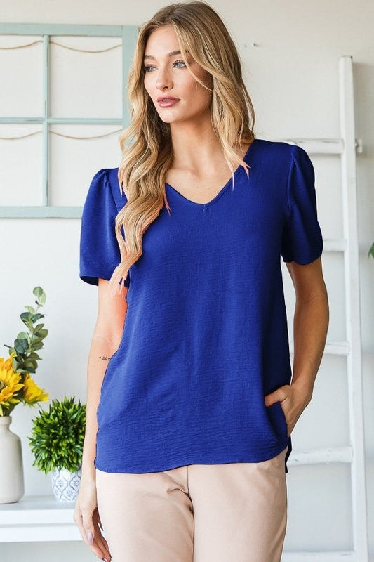 Katrina Short Sleeve V-Neck Top