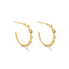 Thin CZ Accented Hoops