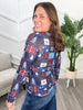 Reg/Plus-Winter Wonder Patchwork Mesh Top **Preorder**