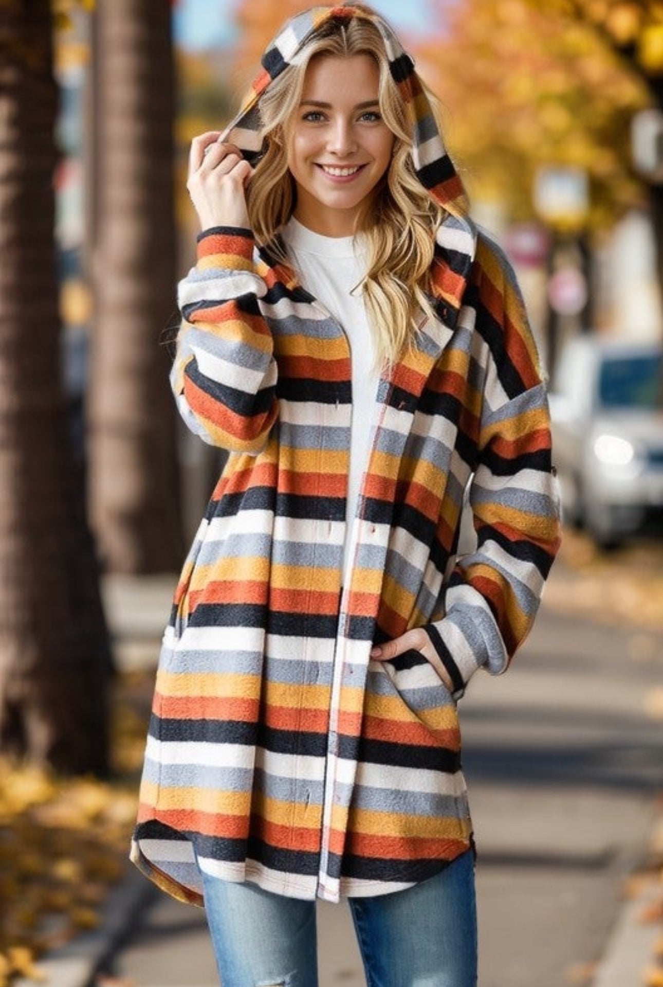 Autumn Striped Cardigan