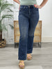 Short High Rise Tummy Control Back Pkt Embroidered Bootcut By Judy Blue